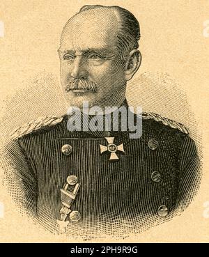 Europa, Asien, Deutschland, Oberquartiermeister Generalmajor Freiherr von Gayl, 74. Infanterie-Brigade, gehört zum Stab von Generalfeldmarschall Graf Waldersee in China , Pékin , Zeichnung aus der Zeitschrift : ' Zur Guten Stunde ' , UM 1900. / Europe, Asie, Allemagne, Major-général Baron Gayl, Brigade d'infanterie 74, Membre du personnel du général de terrain Marshall comte Waldersee en Chine , Beijing, tiré du magazine ' Zur Guten Stunde ' , environ 1900. Banque D'Images