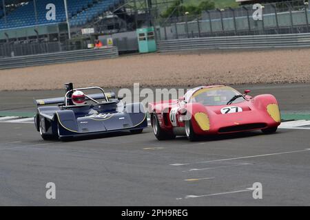 John Sheldon, Chevron B16, Paul Cope, mars 75S, HSCC Thundersports Series renommé de Pre-80 Endurance, pour les voitures de course, GT et Touring qui Banque D'Images