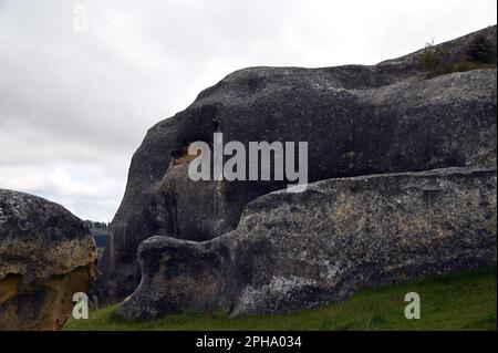 Elephant Rocks, calcaire abîmé près de Duntroon, dans le nord de l'Otago, en Nouvelle-Zélande. Banque D'Images