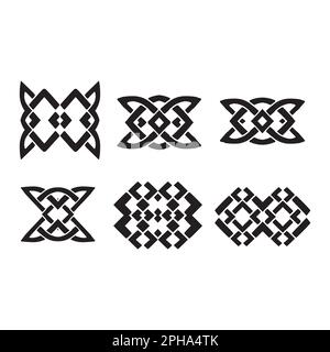 Ensemble de nœuds celtiques. Collection de nœuds celtiques. Illustration vectorielle. Illustration de Vecteur