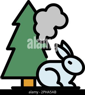 Icône Wildfire. Icône vectorielle de vecteur de feu de forêt pour la conception de sites Web isolée sur fond blanc plat de couleur Illustration de Vecteur