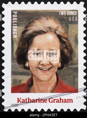 Katharine Graham sur le timbre-poste américain Banque D'Images
