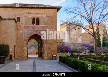 Puerta del Vino en la Alhambra de Grenade, Espagne Banque D'Images