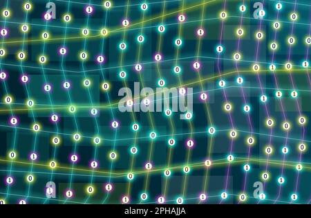 design numérique, concept futuriste de la technologie, flux de données Banque D'Images