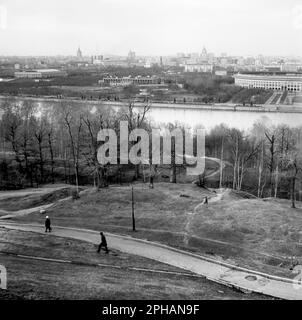 Vue de Moscou, avril 1976 Banque D'Images