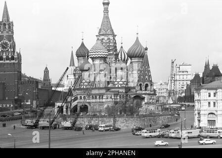 St. Basilique la Bienheureuse église, Moscou, avril 1976 Banque D'Images