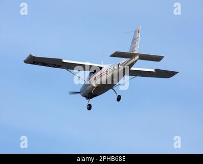 Un Tecnam P2008JC de Canavia débarquant à l'aéroport El Berriel Gran Canaria îles Canaries Banque D'Images