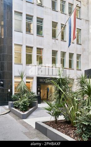 Holland House, par l'architecte néerlandais Hendrik Petrus Berlage, ville de Londres, Angleterre. Banque D'Images