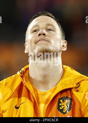 Rotterdam, pays-Bas. 27th mars 2023. ROTTERDAM -Wout Weghorst des pays-Bas lors du match de qualification de l'UEFA European Championship entre les pays-Bas et Gibraltar à la Stadion de Kuip de Feyenoord sur 27 mars 2023 à Rotterdam, pays-Bas. ANP MAURICE VAN STONE crédit: ANP/Alay Live News crédit: ANP/Alay Live News Banque D'Images