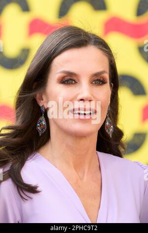 Cadix, Andalousie, Espagne. 27th mars 2023. LA REINE LETIZIA d'Espagne assiste à l'ouverture du Congrès international de la langue espagnole (CILE) 9th au Gran Teatro Falla (Credit image: © Jack Abuin/ZUMA Press Wire) USAGE ÉDITORIAL SEULEMENT! Non destiné À un usage commercial ! Banque D'Images