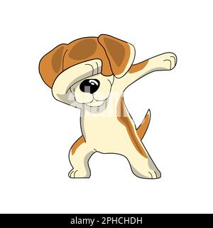 joli motif chien amusant Illustration de Vecteur