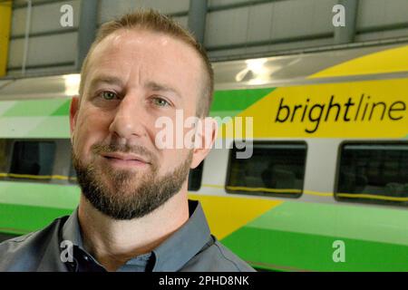 Centre de la Floride, États-Unis. 27th mars 2023. Patrick Goddard, président de Brightline. Crédit photo : Julian Leek/Alay Live News Banque D'Images