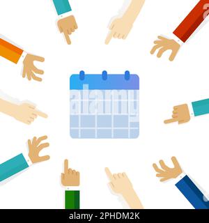 rappel de calendrier planification planification planification agenda rendez-vous Illustration de Vecteur