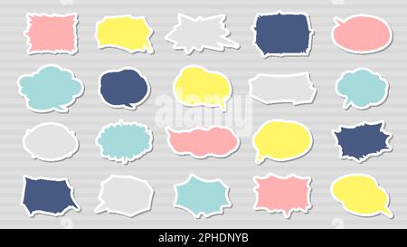 Bulles de parole de différentes formes. Des données vectorielles faciles à modifier. Illustration de Vecteur