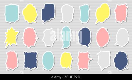 Bulles de parole de différentes formes. Des données vectorielles faciles à modifier. Illustration de Vecteur