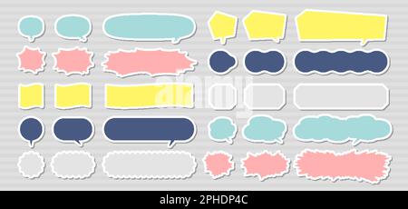 Bulles de parole de différentes formes. Des données vectorielles faciles à modifier. Illustration de Vecteur