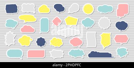 Bulles de parole de différentes formes. Des données vectorielles faciles à modifier. Illustration de Vecteur