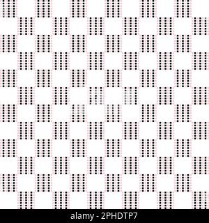 Motif géométrique subtil de petits carrés sombres disposés en grille sur fond blanc Banque D'Images