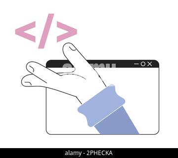 Code source de la ligne de site web concept vecteur d'illustration de spot Illustration de Vecteur