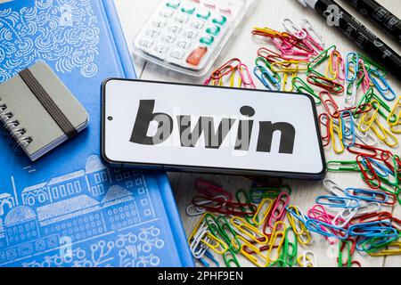 Pologne. 07th mars 2023. Dans cette illustration, un logo Bwin apparaît sur un smartphone. Crédit : SOPA Images Limited/Alamy Live News Banque D'Images