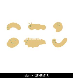 Ensemble amusant d'animaux de compagnie abstrait. Éléments graphiques créatifs minimalistes. Illustration de Vecteur