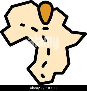 Icône Safari afrique. Outline Safari afrique vecteur icône pour la conception de sites Web isolé sur fond blanc couleur plat Illustration de Vecteur