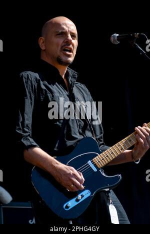 Baz Warne - The Stranglers, V2008, Hylands Park, Chelmsford, Essex, Royaume-Uni - 17 août 2008 Banque D'Images