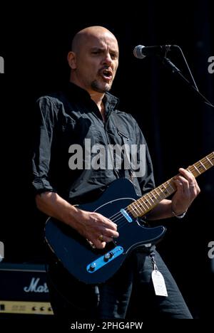 Baz Warne - The Stranglers, V2008, Hylands Park, Chelmsford, Essex, Royaume-Uni - 17 août 2008 Banque D'Images