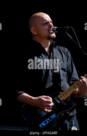 Baz Warne - The Stranglers, V2008, Hylands Park, Chelmsford, Essex, Royaume-Uni - 17 août 2008 Banque D'Images