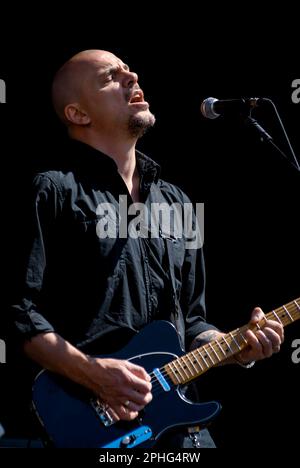 Baz Warne - The Stranglers, V2008, Hylands Park, Chelmsford, Essex, Royaume-Uni - 17 août 2008 Banque D'Images