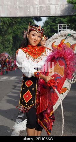 Indonésien exécutant la danse Jaranan (kuda tumping, kuda kepang). Cette danse est de Java Banque D'Images