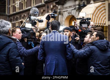 LA HAYE - Wopke Hoekstra (CDA) arrive au ministère des Affaires générales pour une discussion sur les résultats des élections provinciales. Rutte a invité ses trois vice-premiers ministres à interpréter et à analyser la grande victoire de BoerBurgerBeweging (BBB), entre autres choses. ANP REMKO DE WAAL pays-bas hors - belgique hors Banque D'Images