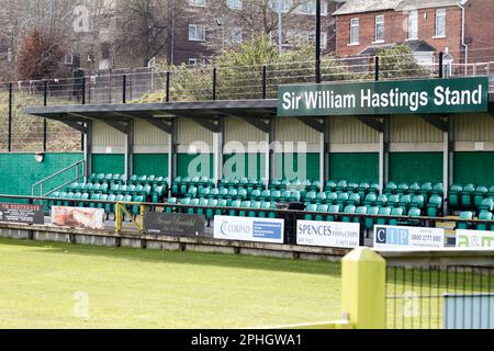 sir william hastings stand wilgar park, stade du club de football de dundela strandtown, est de belfast, irlande du nord, royaume-uni Banque D'Images