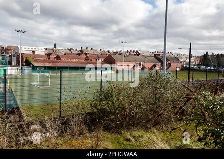 wilgar park, stade du club de football de dundela, strandtown, est de belfast, irlande du nord, royaume-uni Banque D'Images