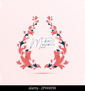 magnifique illustration de la carte de vœux happy mothers day Illustration de Vecteur