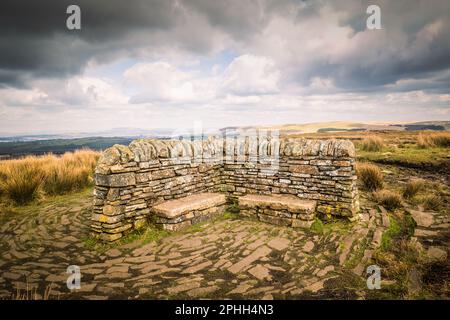 White Coppice, Great Hill et Anglezarke Circular est un circuit de 9,2 km situé près de Chorley, Lancashire, Angleterre qui dispose d'un lac et est évalué Banque D'Images