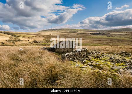 White Coppice, Great Hill et Anglezarke Circular est un circuit de 9,2 km situé près de Chorley, Lancashire, Angleterre qui dispose d'un lac et est évalué Banque D'Images