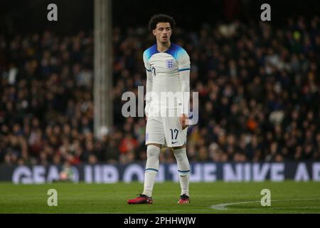 Londres, Royaume-Uni. 28th mars 2023. Londres, 28 mars 2023: Curtis Jones (17 Angleterre) lors du match international de U21 entre l'Angleterre et la Croatie au Craven Cottage, Londres, Angleterre. (Pedro Soares/SPP) crédit: SPP Sport presse photo. /Alamy Live News Banque D'Images