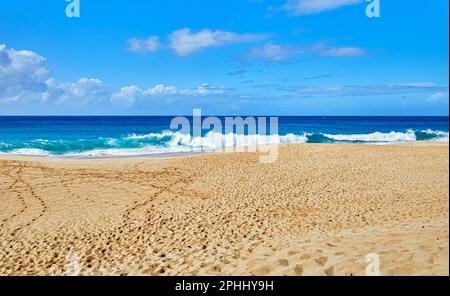 Sunset Beach sur la rive nord d'Oahu, Hawaï Banque D'Images