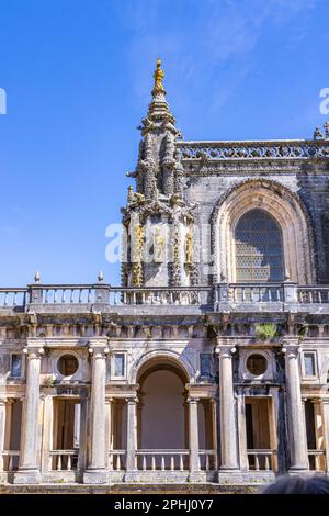 Europe, Portugal, Tomar. Le couvent du Christ dans le Château de Tomar. Construit par les Templiers, site classé au patrimoine mondial de l'UNESCO. Banque D'Images