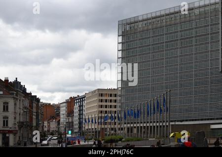 BRUXELLES, BELGIQUE - 13 JUIN 2019 : magnifique vue sur le bâtiment Berlaymont Banque D'Images