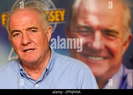 Le célèbre chef international Rick Stein tient une conférence de presse avant sa tournée de théâtre en Nouvelle-Zélande, Nosh Food Market, Auckland, New zeal Banque D'Images