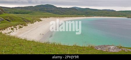 Mer turquoise à Reef Beach, Caolas Phabaigh, Lewis, Isle of Lewis, Hebrides, Outer Hebrides, Îles de l'Ouest, Écosse, Royaume-Uni Banque D'Images