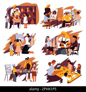 Créer le développement des compétences à l'école sur les leçons Illustration de Vecteur