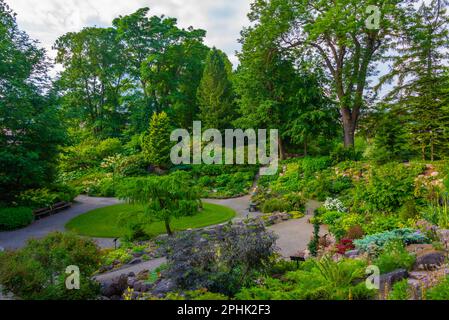 Jardin botanique de l'Université de Tartu en Estonie. Banque D'Images