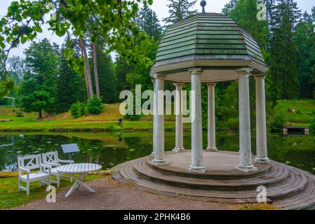 Pavillon du jardin du manoir Palmse en Estonie. Banque D'Images