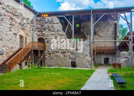 Vue sur le monastère de Padise en Estonie. Banque D'Images