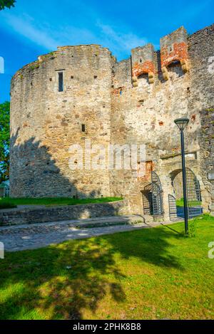 Vue sur le château de Haapsalu en Estonie. Banque D'Images
