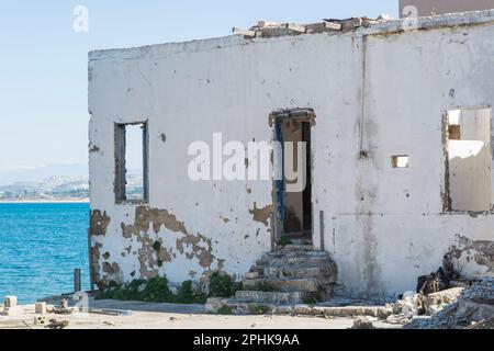 Maison déserte Tyr Liban Moyen-Orient Banque D'Images