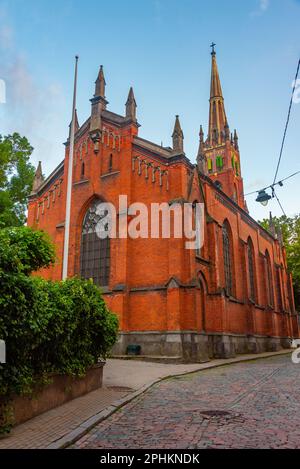 St. Église anglicane du Sauveur à Riga, en Lettonie. Banque D'Images